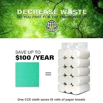 CCE Swedish Dishcloths Eco-Friendly Cleaning Cloths Reusable