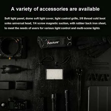 Aputure MC Pro Camera Light,5W High Brightness 1585 Lux at 0.5m,2000-10000K Adjustable Magnetic Attraction and IP65 Weatherproof RGBWW Mini On Camera Video Light