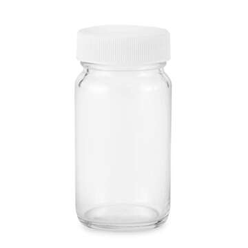 Stock Your Home Glass Shot Bottles with Caps (8 Pack) 2 Oz Juice, Wellness, or Ginger Shots Bottle -...