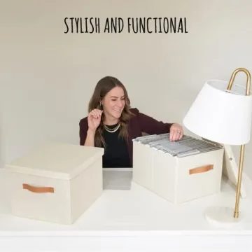 ZICOTO Decorative File Organizer Box Set for All Documents