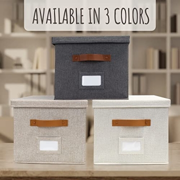 ZICOTO Decorative File Organizer Box Set for All Documents