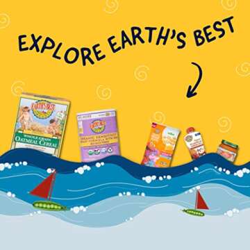 Earth's Best Organic Baby Food Pouches, Fruit and Grain Puree for Babies 6 Months and Older, Organic Apple Peach and Oatmeal Puree, 3.5 oz Resealable Pouch (Pack of 12)