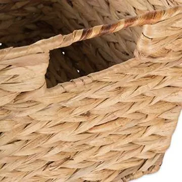 DII Hyacinth Medium Storage Baskets Set - 2 Natural Baskets