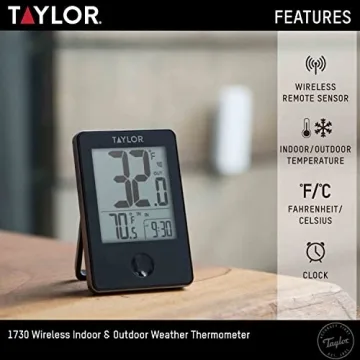 Taylor Wireless Digital Indoor Outdoor Thermometer