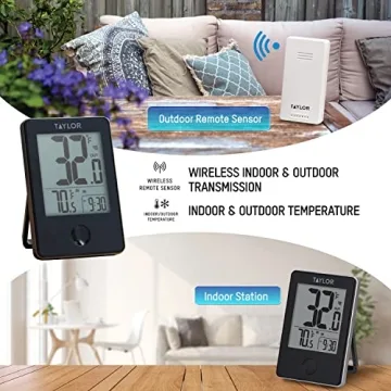 Taylor Wireless Digital Indoor Outdoor Thermometer