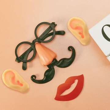 Toyvian 8 Pcs Jumbo Fake Ears Latex Fake Ears Simulation Ear Prop Tricks Ears Costume for Kids Holid...