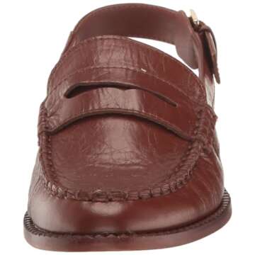 DOLCE VITA Women's Hardi Loafer, Brown Crinkle Patent, 7.5