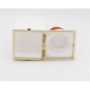 Shiratori Women Acrylic Black Lipstick Shape Evening Bags Purses Clutch Vintage Banquet Shoulder Bag Classic Crossbody Bags for GIRLS White