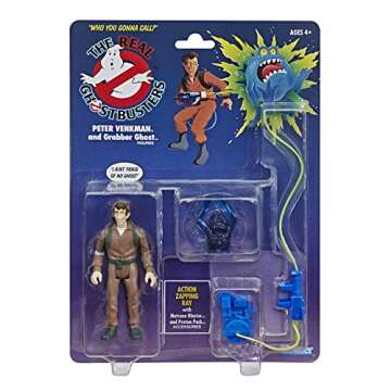 Ghostbusters Kenner Classics Peter Venkman and Grabber Ghost Retro Action Figure Toy with Accessorie...