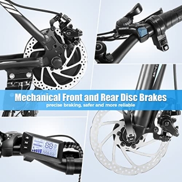 ANCHEER Electric Bike for Adults, [Peak 750W Motor] Electric Mountain Bike, 26" Sunshine Commuter Ebike, 55 Miles 22MPH Electric Bicycle with 48V/374Wh Battery, LCD-Display, 21 Speed