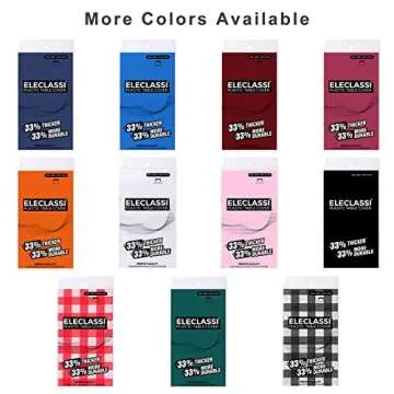 Red 6 Pack Premium Disposable Plastic Tablecloth 54 x 108 in - Plastic Table Cloths for Parties Disposable Tablecloth for Rectangle Table Up to 8 Feet - Rectangle Tablecloth - Red Plastic Tablecloth