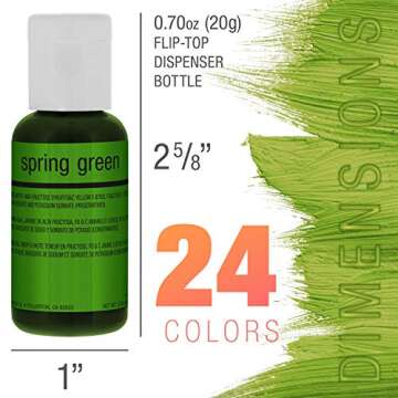 U.S. Cake Supply Deluxe 24 Bottle Airbrush Cake Color Set - The 22 Most Popular Colors in 0.7 fl. oz. (20ml) Bottles - Safely Made in the USA product