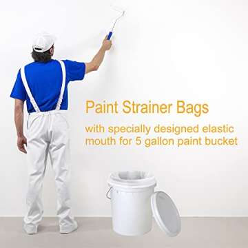 10 Pack Paint Strainer Bags for Clean Painting Solutions