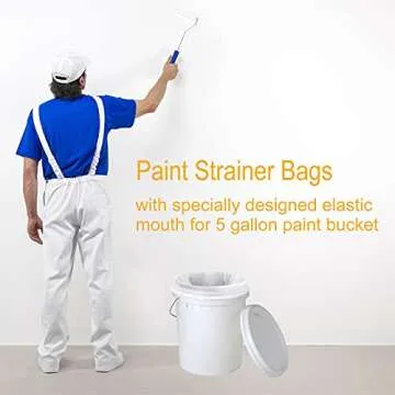 10 Pack Paint Strainer Bags for Clean Painting Solutions