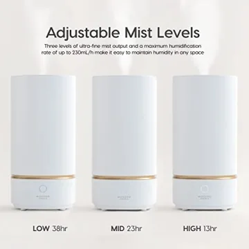 WOOZOO Ultrasonic Humidifier - 3L Cool Mist Quiet Comfort