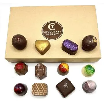 Chocolate Therapy Assorted Gourmet Truffle Box, 12 pc