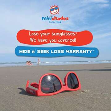 Minishades Polarized Classic Kids Sunglasses, Hot Pink