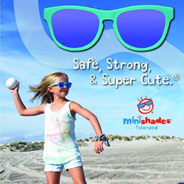 Minishades Polarized Classic Kids Sunglasses, Hot Pink