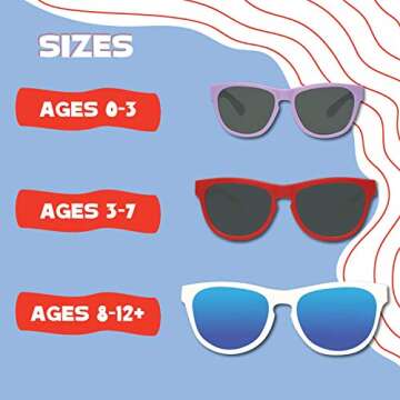 Minishades Polarized Classic Kids Sunglasses, Hot Pink