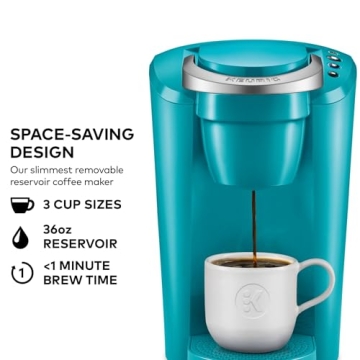 Keurig K-Compact Single-Serve Pod Coffee Maker in Turquoise