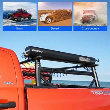 EASEORD 8 Gallon Pressurized Water Tank for Camping Shower Roof-Rack Shower for Off-Road Vehicles, Pick-up Trucks, SUV Water Tank for Overlanding,Water Storage, Outdoor Activities Water Supply