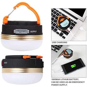Censinda LED Camping Lantern Bright Portable Power Bank