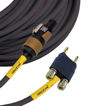 ploYnk Professional Audio Speaker Cable - 12 Gauge (5 ft, Speakon to Banana)