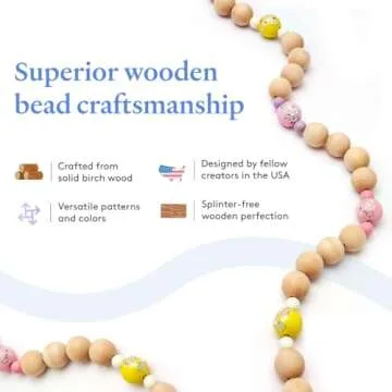 Large Wooden Beads for Crafts - Pack of 100 13mm 1/2 x 5/32 Inch Hole Large Wood Beads for Crafts withHoles for DIY | Round Wooden Balls for Crafts | Wood Beads for Jewelry Making | Woodpeckers