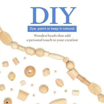 Large Wooden Beads for Crafts - Pack of 100 13mm 1/2 x 5/32 Inch Hole Large Wood Beads for Crafts withHoles for DIY | Round Wooden Balls for Crafts | Wood Beads for Jewelry Making | Woodpeckers