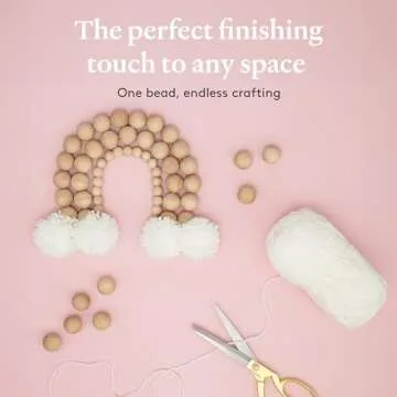 Large Wooden Beads for Crafts - Pack of 100 13mm 1/2 x 5/32 Inch Hole Large Wood Beads for Crafts withHoles for DIY | Round Wooden Balls for Crafts | Wood Beads for Jewelry Making | Woodpeckers