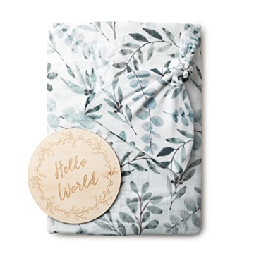 Miaoberry Organic Eucalyptus Baby Swaddle Set for Newborns