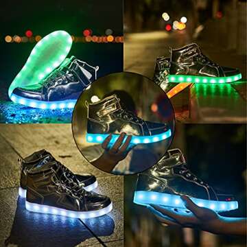 PYYIQI LED Shoes Light Up Sneakers for Kids