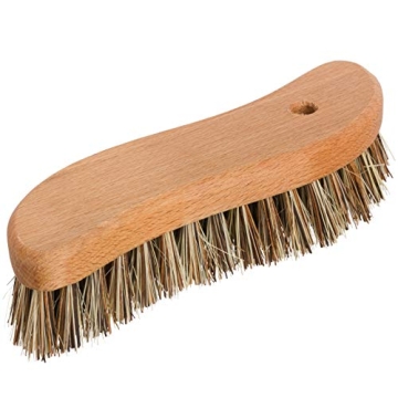 REDECKER S-Shaped Union Fiber Scrub Brush - Eco-Friendly, Ergonomic Beechwood Handle