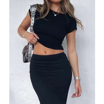 LEEDYA Women's Soft Casual Crop Top for Everyday Wear