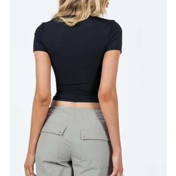 LEEDYA Women's Soft Casual Crop Top for Everyday Wear