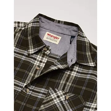 Wrangler Authentics Men's Cozy Flannel Shirt - Perfect Fit