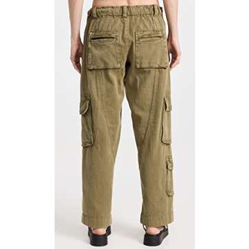 Free People Women's Tahiti Cargo Pants, Dried Herb