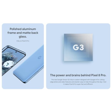 Google Pixel 8 Pro - Verizon Unlocked Android Smartphone with Telephoto Lens and Super Actua Display - 24-Hour Battery - Obsidian - 128GB (Renewed Premium)