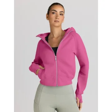 Trendy Queen Zip Up Fleece Hoodie for Women