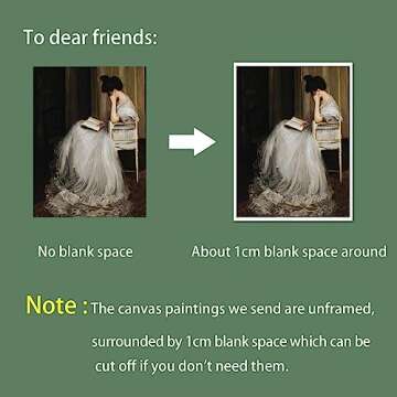 Vintage French Victorian Woman Reading Portrait Wall Art