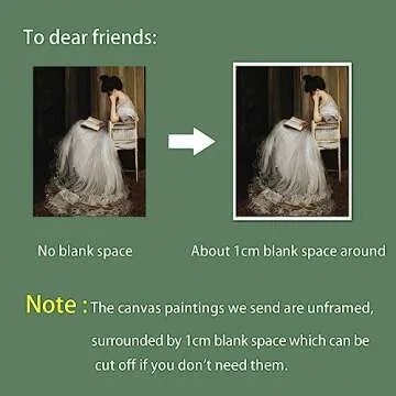 Vintage French Victorian Woman Reading Portrait Wall Art