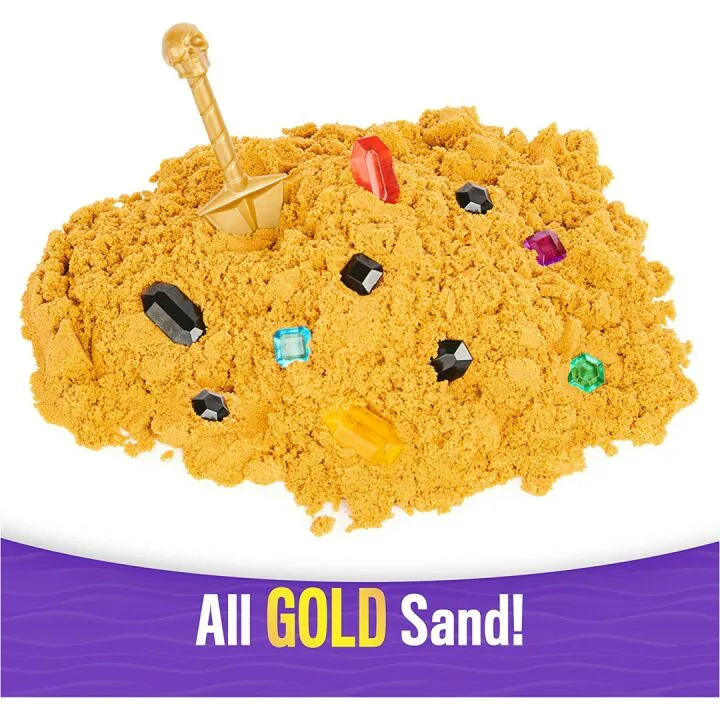 Kinetic Sand Treasure Hunt Playset with Gold Sand
