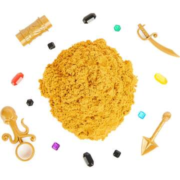 Kinetic Sand Treasure Hunt Playset with Gold Sand