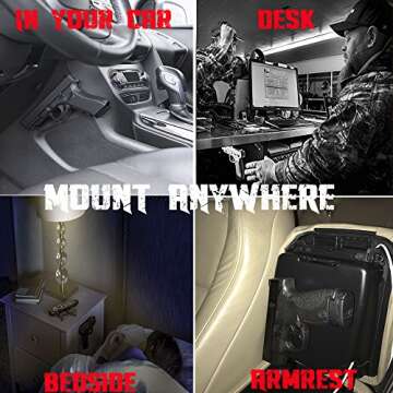 GTactic 2 Pack Magnetic Mount with Adhesive | Rubber Coated 45 Lbs Rated Magnet Mount & Holster | Concealed Holder for Firearms