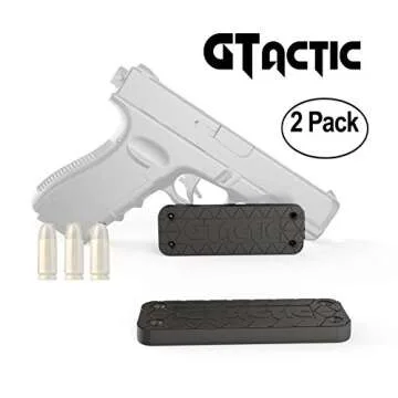 GTactic 2 Pack Magnetic Mount with Adhesive | Rubber Coated 45 Lbs Rated Magnet Mount & Holster | Concealed Holder for Firearms