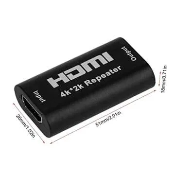 lakpad HDMI Repeater 4K UHD HDMI Female to Female HDMI Amplifier 40' HDMI Extender Up to 40 Meters Lossless Transmission for Oculus Rift and More