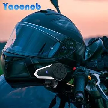 Yaconob Bluetooth Headset for Motorcycles - 1000m Intercom