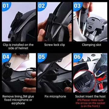 Yaconob Bluetooth Headset for Motorcycles - 1000m Intercom