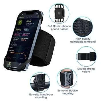 Cikyner Running Armband: 3-in-1 Detachable Phone Holder