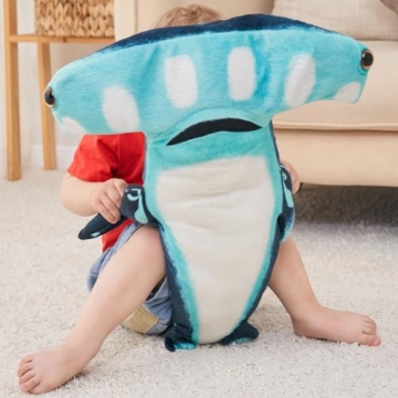 Beeyybuy 40-Inch Hammerhead Shark Plush Toy for All Ages